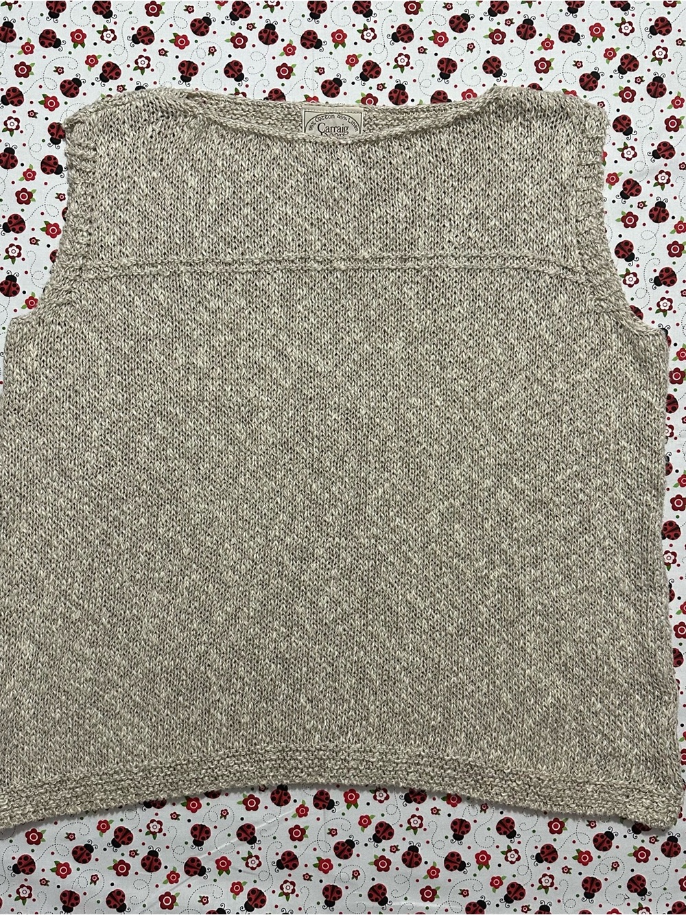 Carraig Donn Vintage Made in Ireland Cotton Linen Knit Sweater Vest Men S